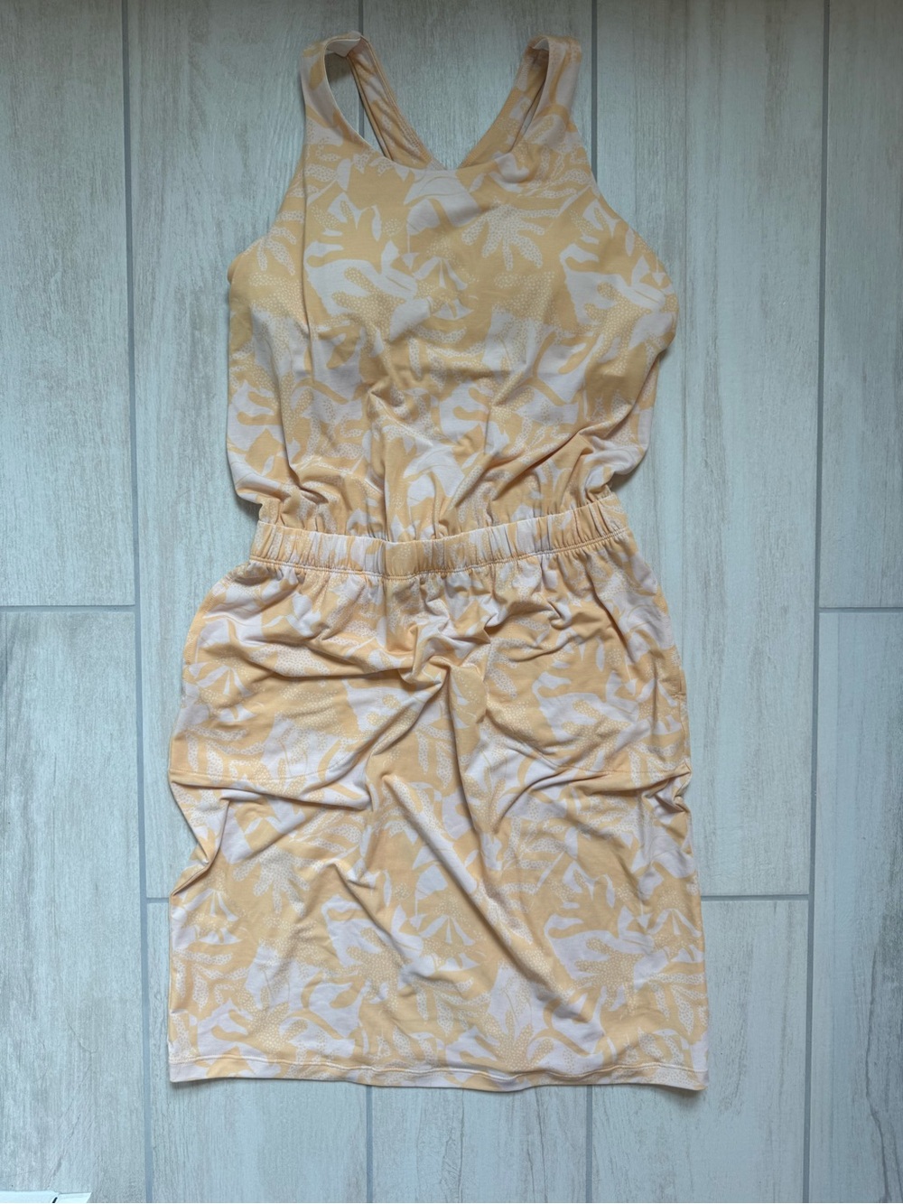 Prana Yellow & White Floral Racerback Tank
